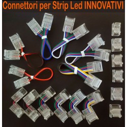 CONNETTORI per STRISCE LED Da 8, 10 e 12mm - 2pin 4pin...